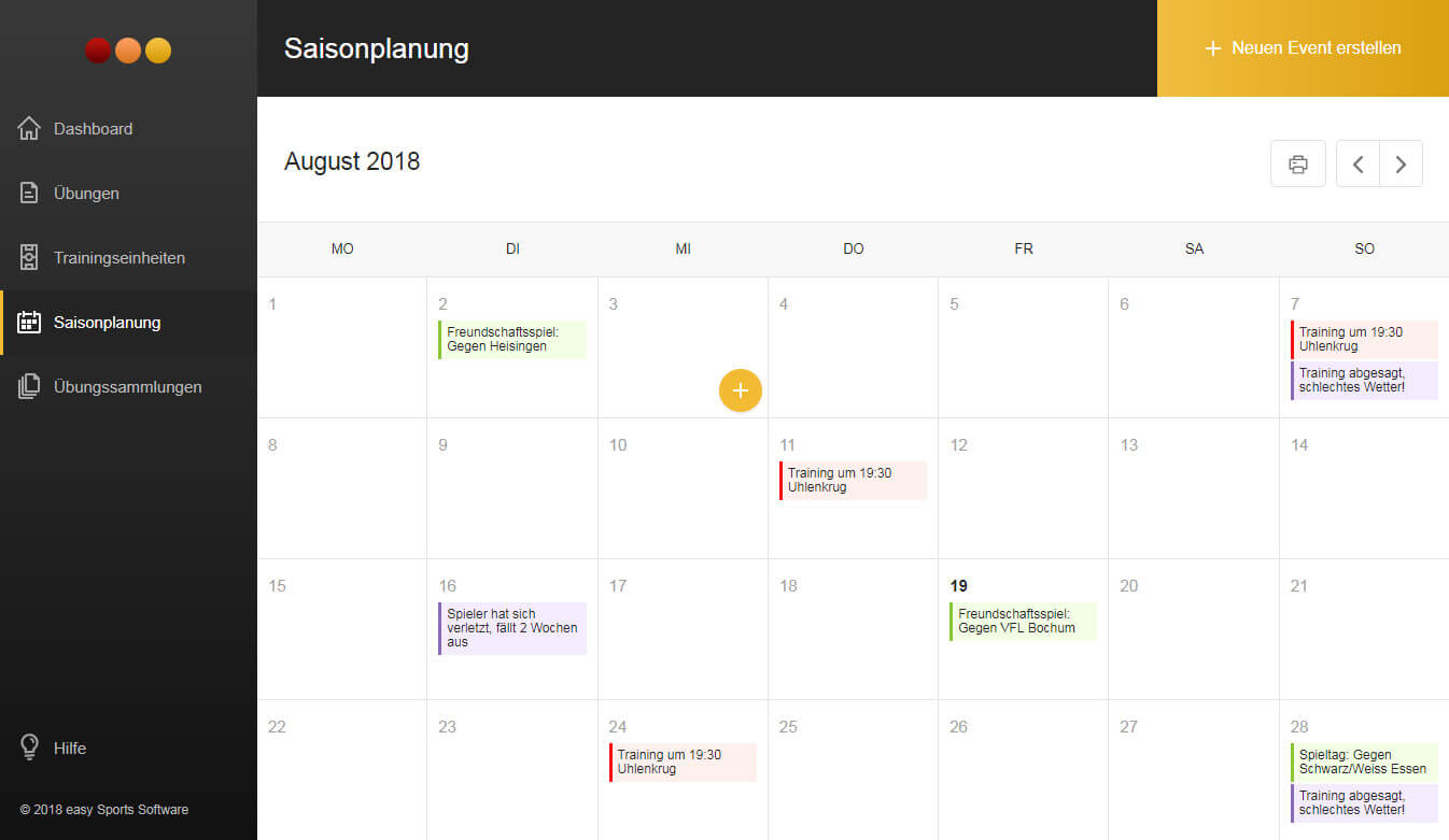 easy Sports Organizer